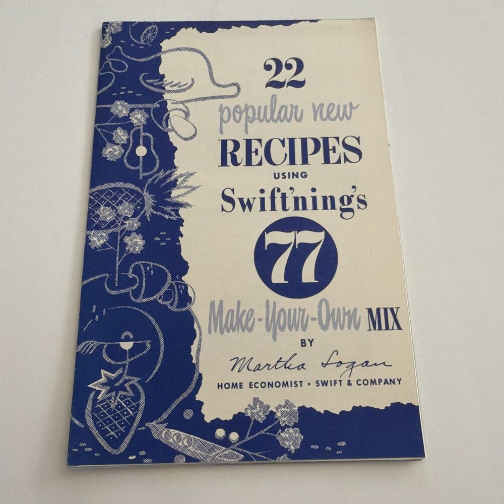 Vintage Recipe Booklet Pamphlet Advertising SWIFT Swift'nings 77 Make Your Mix
